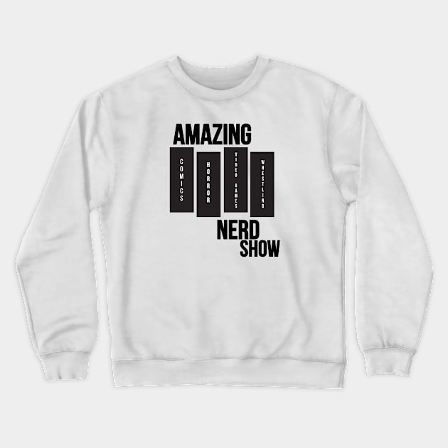 Amazing Nerd Show Black Flag Logo Crewneck Sweatshirt by The Amazing Nerd Show 